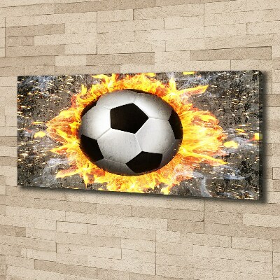 Canvas wall art Burning football saw