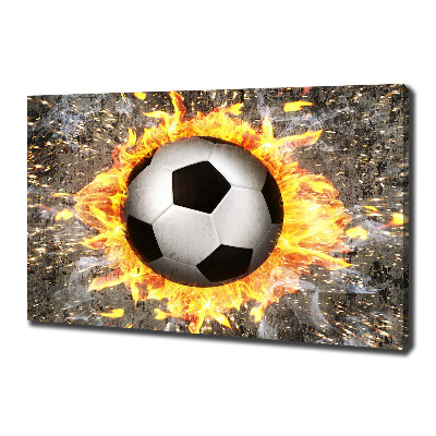 Canvas wall art Burning football saw