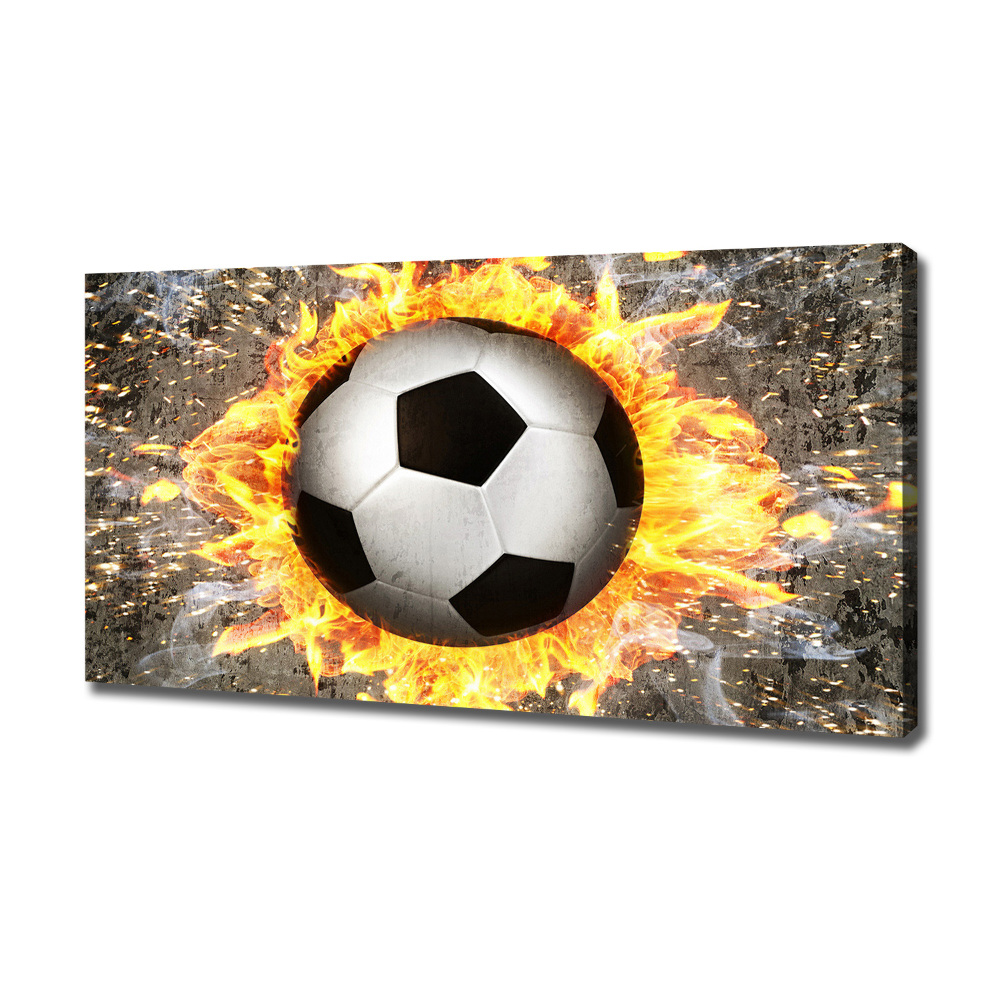 Canvas wall art Burning football saw