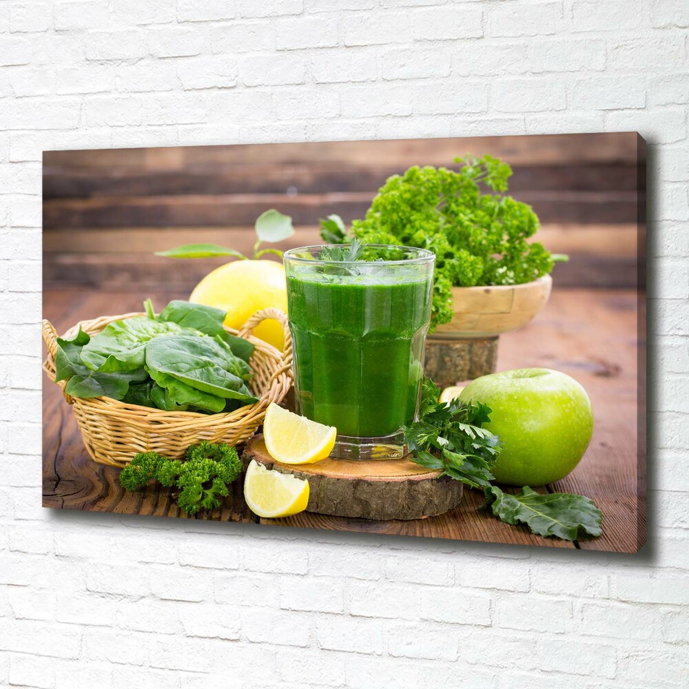 Canvas wall art Green cocktail