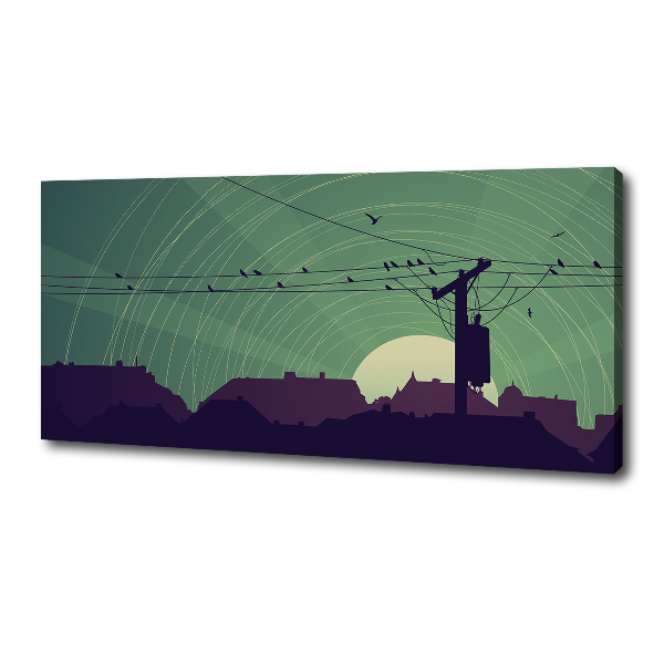 Canvas wall art Birds city