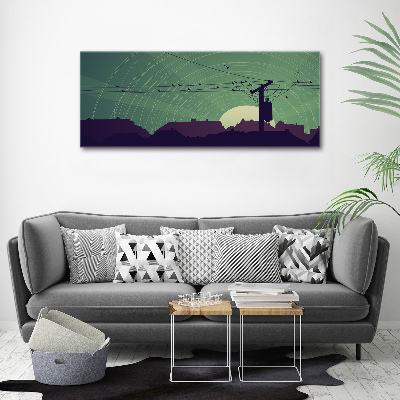 Canvas wall art Birds city