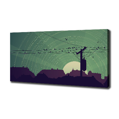 Canvas wall art Birds city