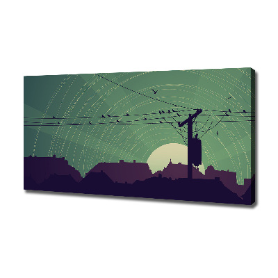 Canvas wall art Birds city