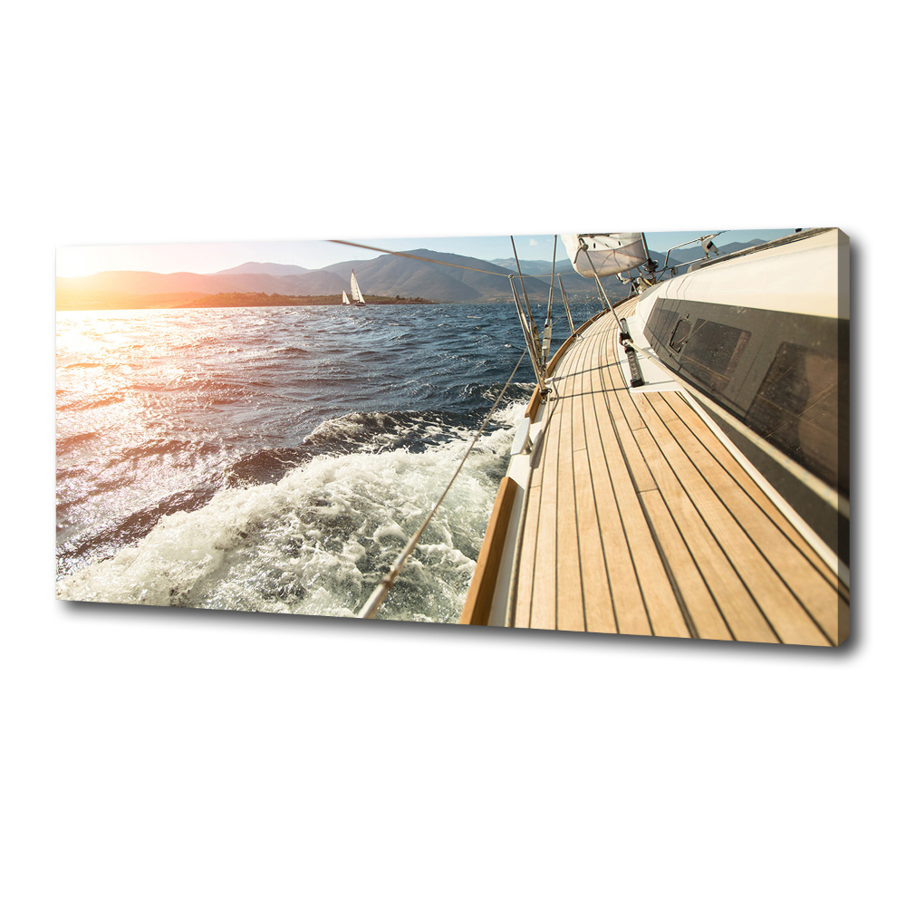 Canvas wall art Sailboat at sea