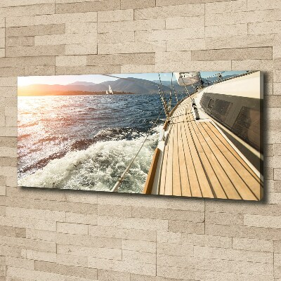 Canvas wall art Sailboat at sea