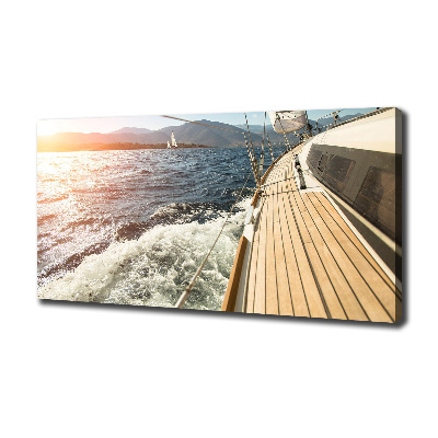 Canvas wall art Sailboat at sea