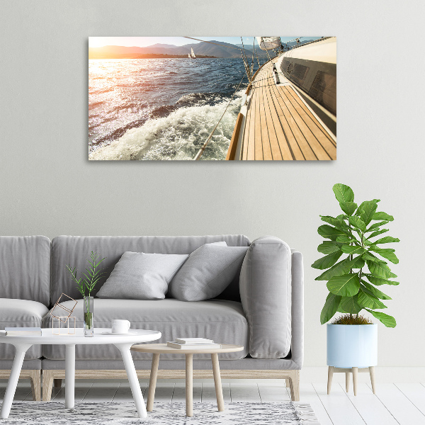 Canvas wall art Sailboat at sea