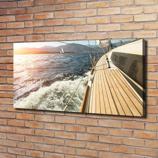 Canvas wall art Sailboat at sea