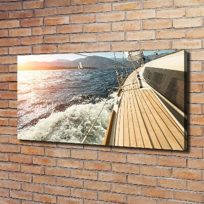 Canvas wall art Sailboat at sea