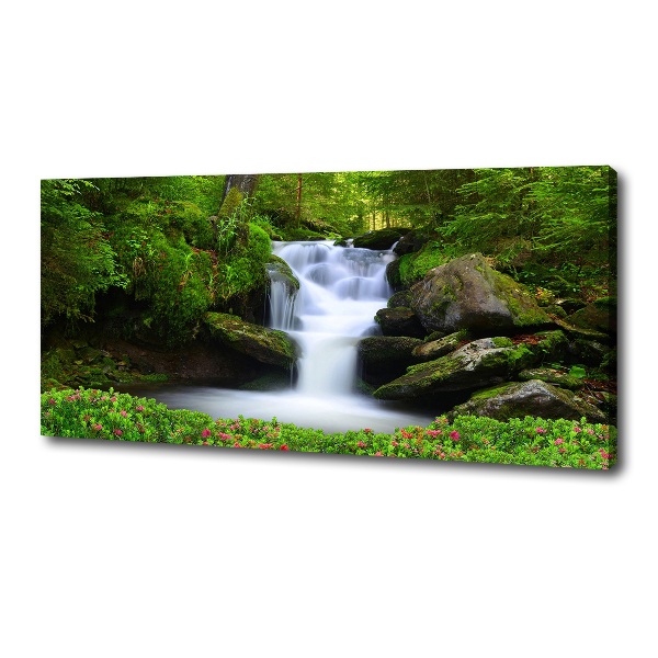 Canvas wall art Waterfall in the forest