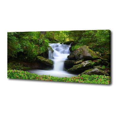 Canvas wall art Waterfall in the forest