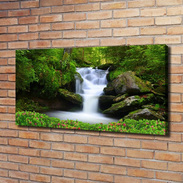 Canvas wall art Waterfall in the forest