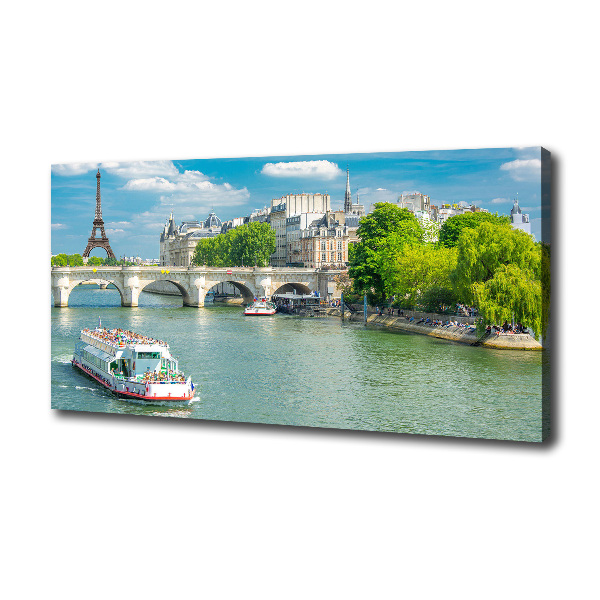 Canvas wall art Seine Paris