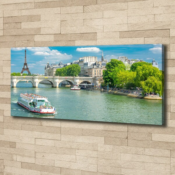 Canvas wall art Seine Paris