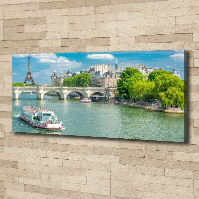 Canvas wall art Seine Paris