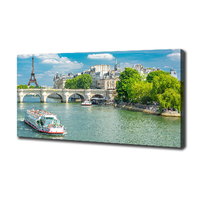 Canvas wall art Seine Paris