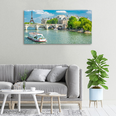 Canvas wall art Seine Paris