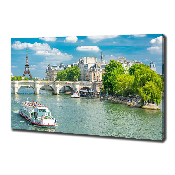 Canvas wall art Seine Paris