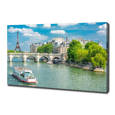 Canvas wall art Seine Paris