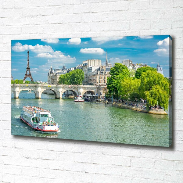 Canvas wall art Seine Paris