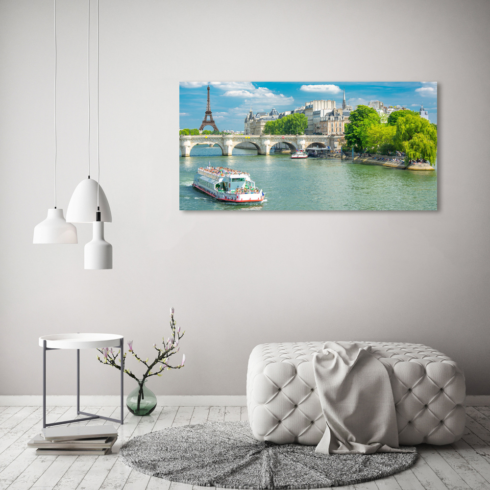 Canvas wall art Seine Paris