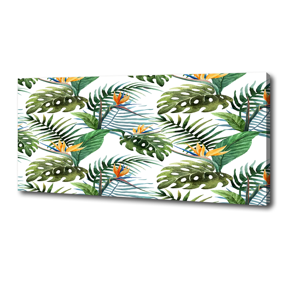 Canvas wall art Tropical flowers