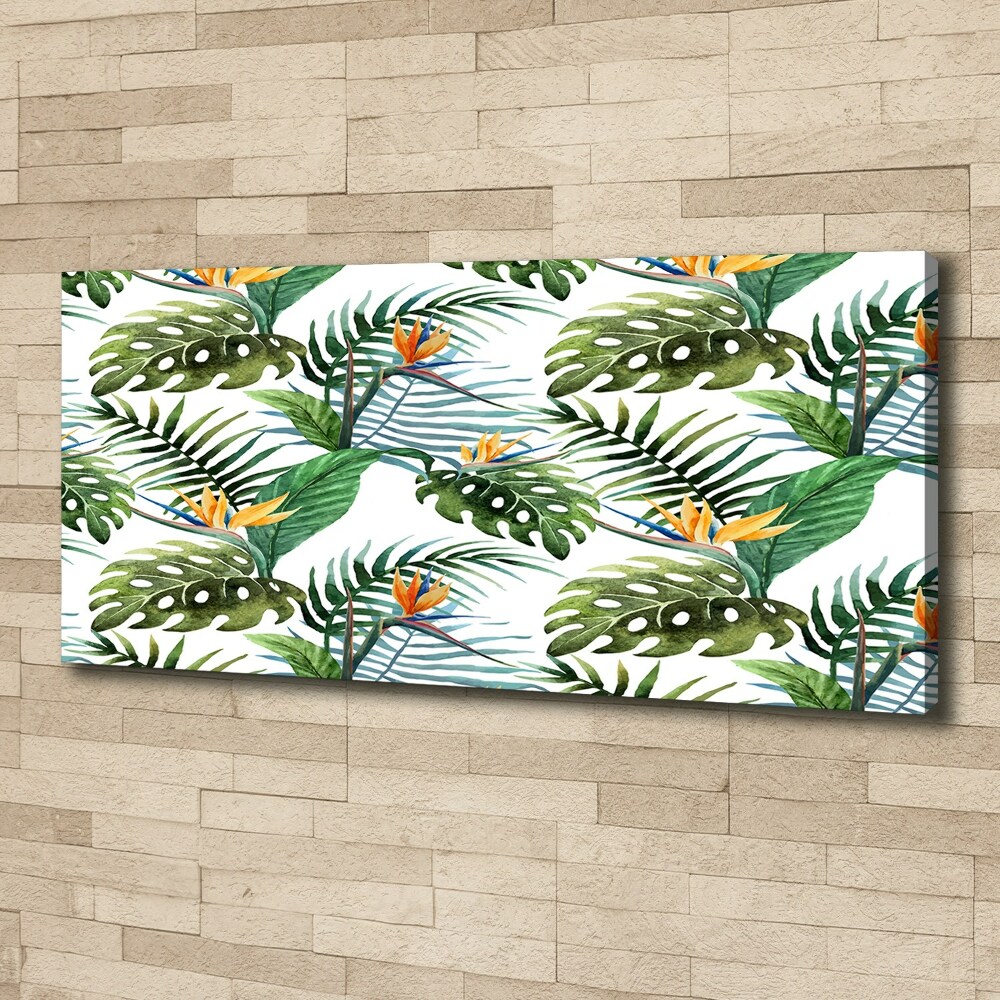 Canvas wall art Tropical flowers