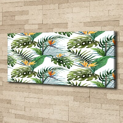 Canvas wall art Tropical flowers