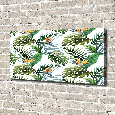 Canvas wall art Tropical flowers