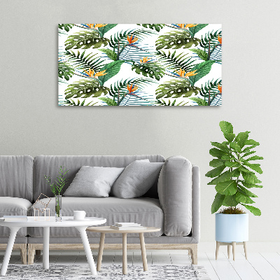 Canvas wall art Tropical flowers