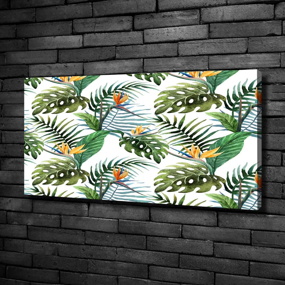 Canvas wall art Tropical flowers