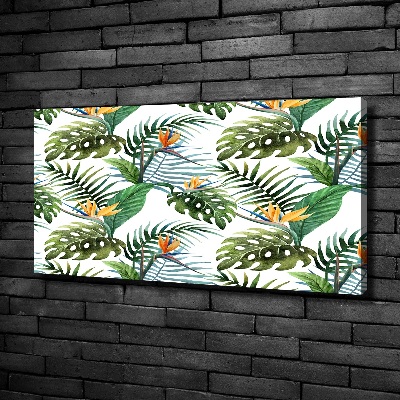 Canvas wall art Tropical flowers