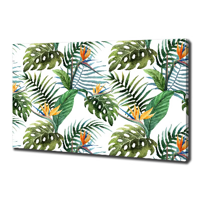 Canvas wall art Tropical flowers