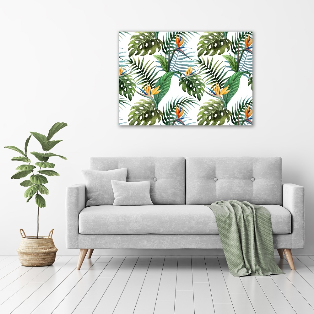 Canvas wall art Tropical flowers