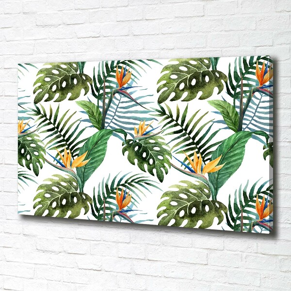 Canvas wall art Tropical flowers