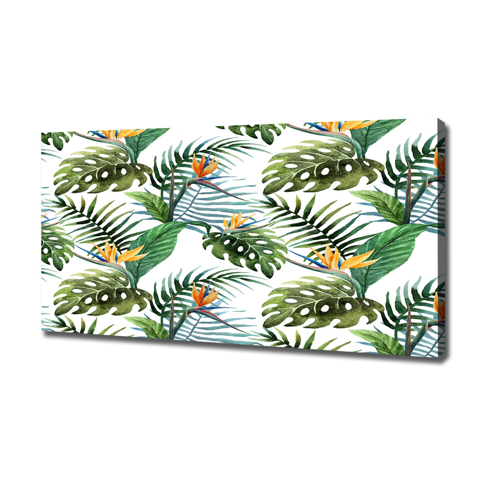 Canvas wall art Tropical flowers