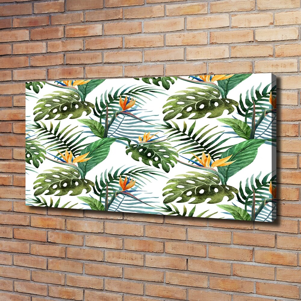 Canvas wall art Tropical flowers