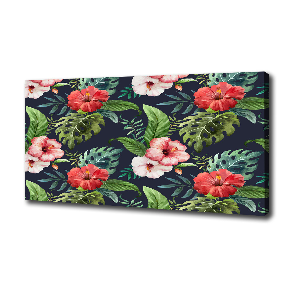 Canvas wall art Tropical flowers