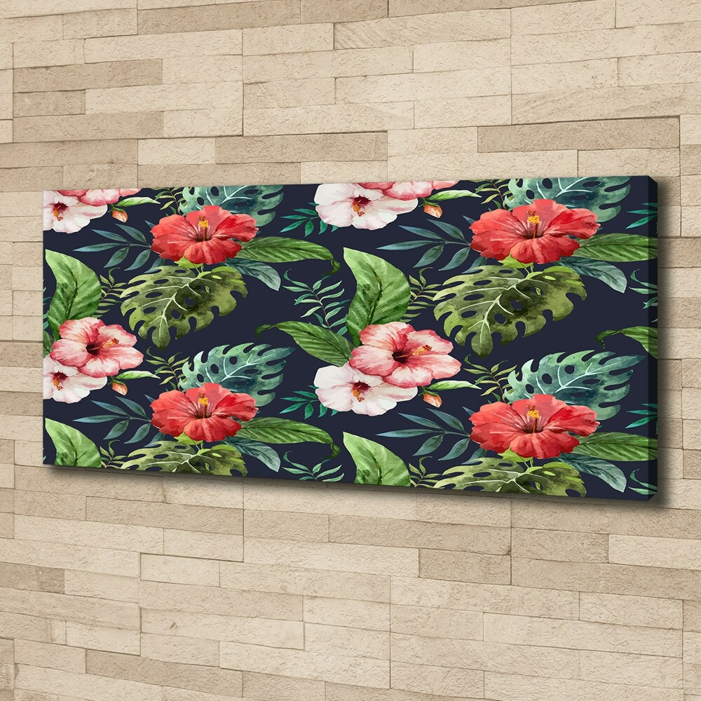 Canvas wall art Tropical flowers