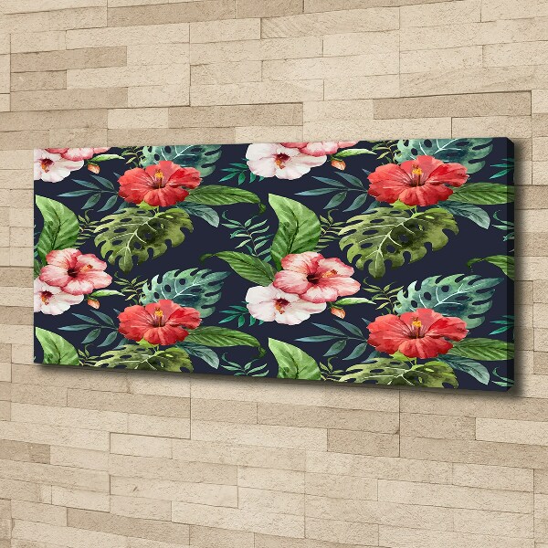 Canvas wall art Tropical flowers