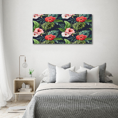 Canvas wall art Tropical flowers