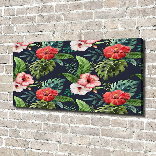 Canvas wall art Tropical flowers