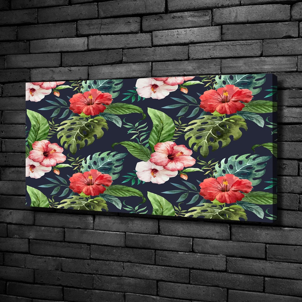 Canvas wall art Tropical flowers