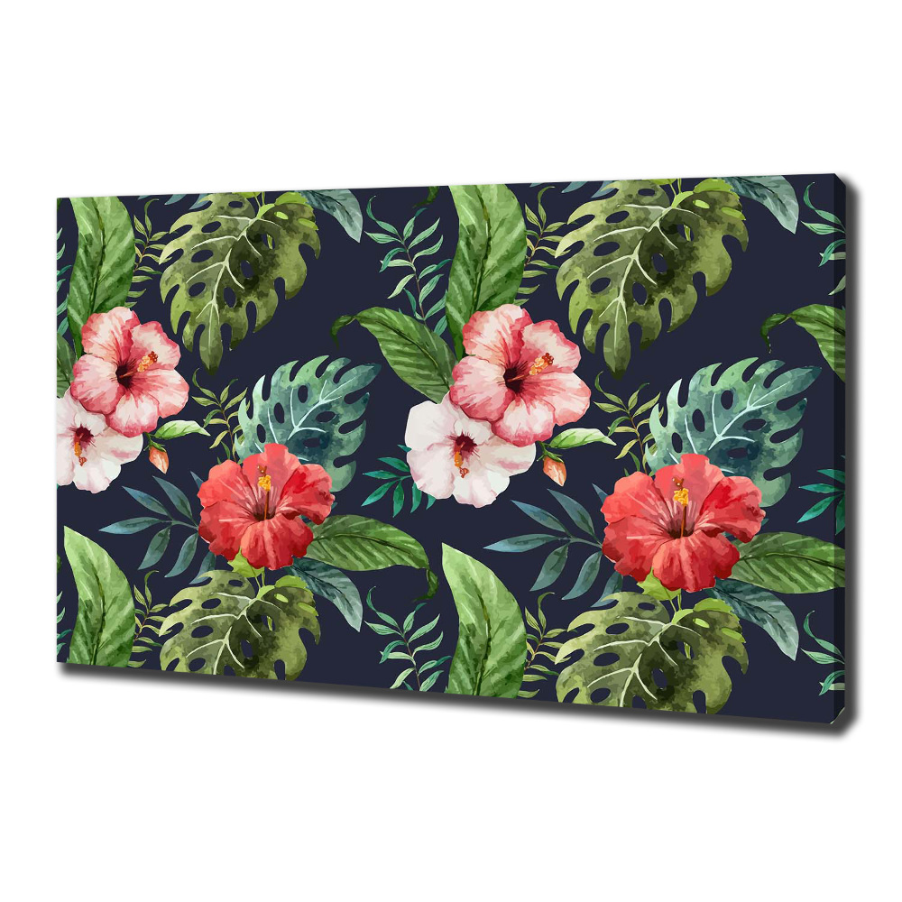 Canvas wall art Tropical flowers