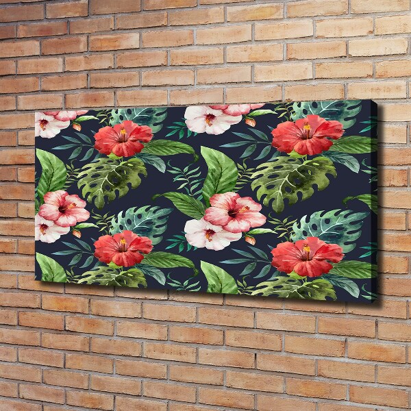 Canvas wall art Tropical flowers