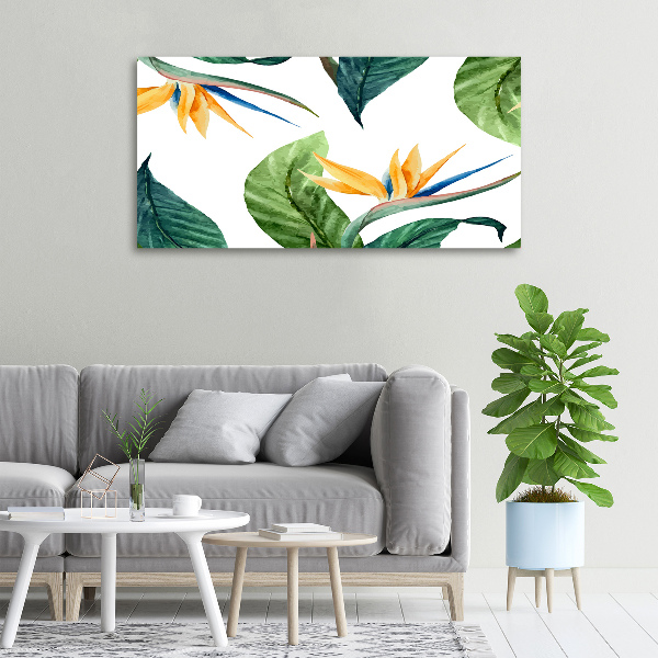 Canvas wall art Tropical flowers