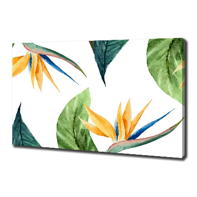 Canvas wall art Tropical flowers