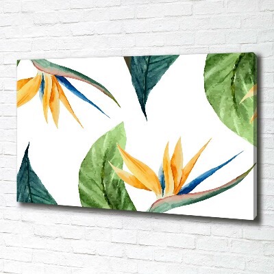 Canvas wall art Tropical flowers