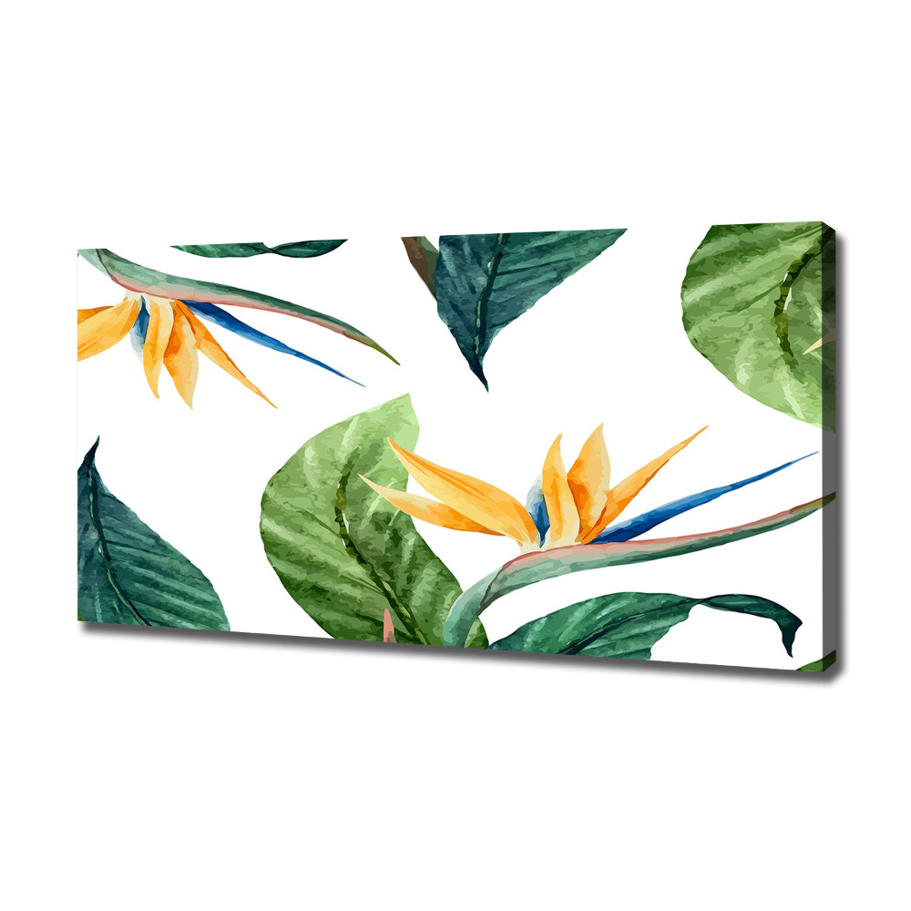 Canvas wall art Tropical flowers